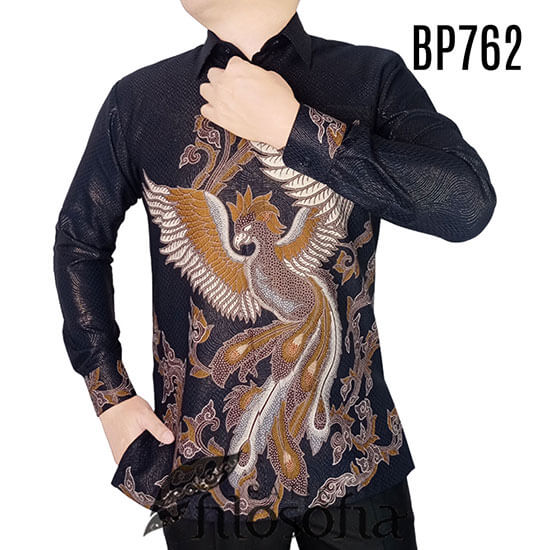 Images Baju Batik Semi Sutra Biru
